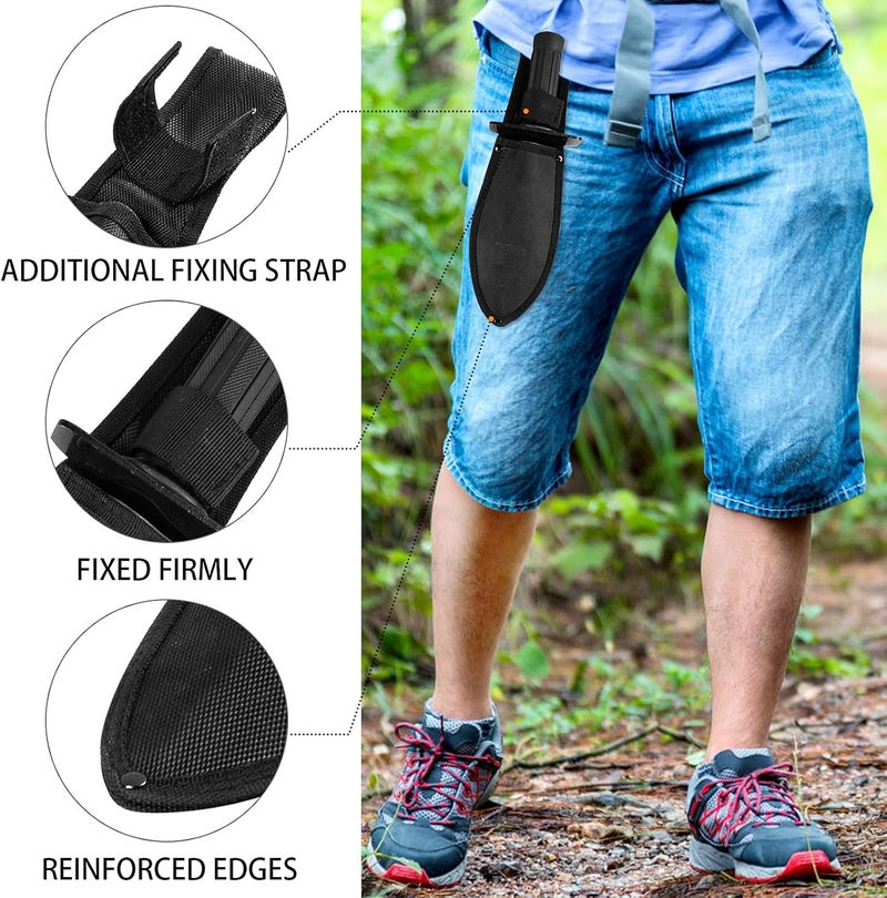 INCLY Metal Detector Shovel, Heavy Duty Double Serrated Edge Digger, Detecting Digging Tool with Sheath for Belt Mount, Gardening & Detecting Accessories for Metal Detection Digging Weeding Planting - Image 5